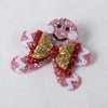 3" Glitter Pink Christmas Gingerbread Man Hair Bows Alligator Hair Clip Barrettes Great Gingerbread Man Gifts Funny Cute Xmas Tree Decor Accessory for Teens Toddler Girls Child
