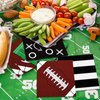 Fullhawl 100 Pcs Football Napkins Set 4 Designs Disposable Football Birthday Paper Napkins Football Party Napkins Football Party Decorations for Football Sport Events Frenzy Game Time Tailgate Party