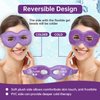2 PCS Ice Eye Mask Reusable Ice Pack for Eyes,Hot Cold Compress Gel Bead Cooling Eye Mask with Eye Hole for Puffiness/Dark Circles/Eye Bags/Dry Eyes/Headaches/Migraines/Stress Relief (Blue)