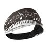 OTVEE Piano Key Musical Note Headband for Women, Elastic Headwraps Hair Band Sweatband
