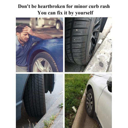 SYOAUTO Gloss Black Rim Touch Up Paint, Car Wheel Scratch Repair Touch Up Paint Pen, Universal Color Black Wheel Paint (Gloss Black)