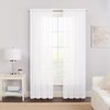 Pairs to Go Victoria Voile Modern Sheer Rod Pocket Window Curtains for Living Room (2 Panels), 59 x 84 in, White