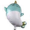 2PCS 28 Inch Giant Happy Narwhal Shape Foil Mylar Balloon for Kids Birthday Party Decorations Baby Showers Party Supplies