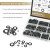 370 Pieces Internal Tooth Star Lock Washers, Kindroufly 9 Sizes Quick Speed Locking Washers, Push on Retaining Clips Assortment Kit (M2, M2.5, M3, M4, M5, M6, M8, M10, M12)