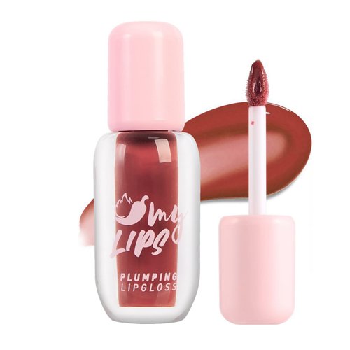 Prettyui 2024 Plumping Lip Gloss with Chili Extract, Instantly Fuller Lips Gloss, Hydrating & Nourishing Lip Tint, Natural Plumping Lip Lipstick, Lip Plumping Booster - Rosewood