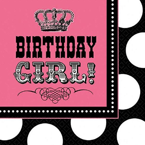 Amscan 519508 Luncheon Napkins | Rocker Princess Collection | 16 pcs | Birthday