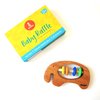 Shumee Wooden Baby Rattle Clutching Toy - Elephant Shaped Teether for Babies (6 Months+)