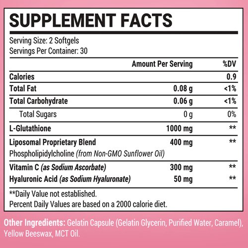 Starehonorr Liposomal Glutathione Softgels 1500MG, Reduced Glutathione Supplement with Vitamin C, Better Absorption, Non-GMO Powerful Antioxidant for Aging Defense, Immune System, 180 Softgels