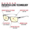GUNNAR - Premium Gaming and Computer Glasses - Blocks 35-98% Blue Light - Vertex