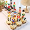 36pcs Nutcracker Cupcake Toppers Nutcracker Party Supplies Nutcracker Christmas Cupcake Picks Nutcracker Birthday Party Decorations for Christmas Party Nutcracker Soldier Party Decorations