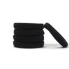 100PCS Black Hair Ties for Women Girls, 4cm in Diameter Regular Seamless Thick Black Hair Band, Elastic Hair Ties No Damage Ponytail Holder