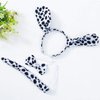 Halloween Dalmatian Headband Bow Tie Tail Spotted Dog Hair Bands Headpiece Women Puppy Ears Hairband Hair Hoop Holiday Party Decoration Cosplay Costume Cute Christmas Handmade Hair Accessories 2 Set