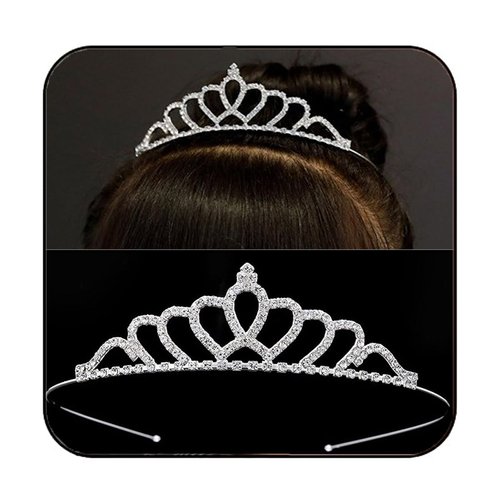 Yean Silver Tiara Crowns Rhinestone Girls Princess Tiara and Crown Crystal Birthday Tiara Headband Crowns Hair Accessories for Women and Girls