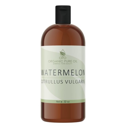 Watermelon Seed Oil - 32 oz - 100% Pure, Unrefined, All Natural, Non GMO, Bulk, Organically Sourced, Vegan, Carrier Oil for Face Scalp Hair Skin Nails Body Feet Arms Legs Dry Skin Moisturizer - OPO