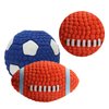Angoily 2pcs Indestructible Dog Pet Chew Toy Dog Squeaky Toys for Aggressive Chewers Squeaky Training Outdoor Playset Pet Rugby Toy Pet Sound Toy Chew Toys Dog Chew Toy Football Toy Ball