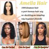 Amella Hair U Part Wig Human Hair Straight Bob Wigs For Black Women 10inch Brazilian Remy Hair Short Bob Human Hair Wigs Clip in U Part Wig Human Hair Extensions Natural Black Color