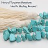 Natural Gemstone Bead Garland with Tassel,31inch Farmhouse Rustic Country Table Decor Prayer Healing Beads Boho Wall Shelf Hanging Decoration (Turquoise)
