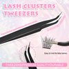 Q&D LASH Cluster Lashes Kit, Self Adhesive Eyelashes D curl 8-14mm Mixed Length No Glue Easy to Apply,including 48 Clusters,1 Applicator DIY Individual Lashes At Home (0.07-D-8-14mm, A1)