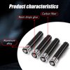 Yumfugu 4 PCS Car Door Lock Bolt Pin, Carbon Fiber Pattern Alloy Tusked Skull-Shaped Door Handle Knob Bolt Cover, Personalized Modification Accessories, for Most Cars, SUVs, Trucks, Vans (Black)