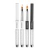 LWBTOSEE 2PCS Nail Ombre Brush Set - Gradient Color Nail Art Painting Pen with Rhinestone Crystal and Acrylic Drawing Pen for UV Gel Polish
