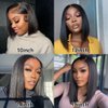 Karlami Hair 12 Inch 13X6 Bob Wig Human Hair Frontal Lace Wig Glueless Wig 150% Density Straight Short Bob Wigs for Black Women Deep Side Part Bob Wig Transparent Wigs (13x6 Bob Wig)