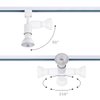 mirrea H Type Track Lighting Head to E26 Medium Screw Base Adapter Light Direction Adjustable Pack of 3 (White)