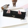 Moon Cat Ears Makeup Cosmetic Shower Elastic Hair Band Headband for Women Men Girls Head Wrap Accessories TS12 (Black)