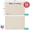 321Done Share a Memory Card (50 Cards) 4" x 6" - for Celebration of Life Birthday Anniversary Memorial Funeral Graduation Bridal Shower Game - Made in USA - Kraft Tan