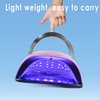 W&H UV LED Nail Lamp, 120W Faster Gel Nail Dryer Professional Curing Lamp for Fingernail and Toenail Nail Gel Polish Machine with 4 Timer Setting Touch Screen （Sun BQ5T） (Pink)