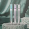 COSIDEA 25pcs Empty Round Clear 4ml 0.13oz lip gloss tubes with soft silicon tip Purple wand transparent Lipgloss tube containers for lip oil packing