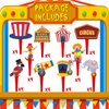40 Pcs Circus Cupcake Toppers - Carnival Party Decorations and Circus Party Cupcake Toppers - Perfect for Circus Birthday Cupcake Toppers, Carnival Baby Shower,and Circus Cake Decor