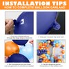 Blue and Orange Balloons Arch Kit, 108 Pcs Orange and Navy Blue Balloon Garland Kit with Metallic Gold Orange Dot Latex Balloons for Kids Boys Cartoon Theme Party Baby Shower Boys Birthday Decorations