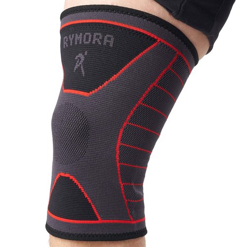 Rymora Knee Support Sleeve, Orthopedic Brace for Men and Women (Grey) (Single Wrap) (3XL - XXXL) - Compression Brace for Ligament Injury, Joint Pain Relief, Running, Arthritis, ACL, MCL, Sport