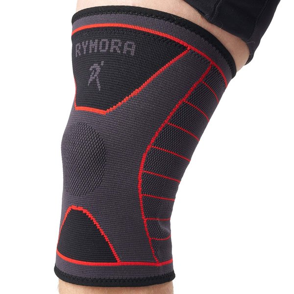 Rymora Knee Support Sleeve, Orthopedic Brace for Men and Women (Grey) (Single Wrap) (3XL - XXXL) - Compression Brace for Ligament Injury, Joint Pain Relief, Running, Arthritis, ACL, MCL, Sport