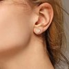 IEFWELL Gold Earrings Studs for Girls - Sterling Silver Earrings for Kids, Girls Earrings | Girls Fashion | Gifts for 9 Year Old Girls | Cute Earrings | Gifts for Girls | Toddler Earrings