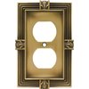 Franklin Brass Pineapple Wall Plate, Tumbled Antique Brass Single Duplex Switch Cover, 1-Pack, 64472