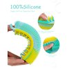 Silicone Exfoliating Body Scrubber Loofah Silicone Scalp Massager Shampoo Brush Soft Body Scrubbers for Use in Shower Lathers Well Easy to Clean 2 in 1 BSROLUNA (1 Pack Camouflage Green)