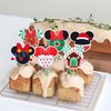 36 Pack Merry Christmas Cupcake Toppers Mouse Christmas Hat Cupcake Picks Xmas Holiday New Year Kids Birthday Cake Decoations Party Supplies