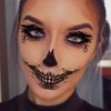 8 Pairs Halloween Eye Shadow Temporary Tattoo Stickers and Prank Mouth Tattoos, Spider Web Skull Bat Eyeliner Decals Ghost Teeth Face Makeup Stickers for Women Girls Halloween Masquerade Party