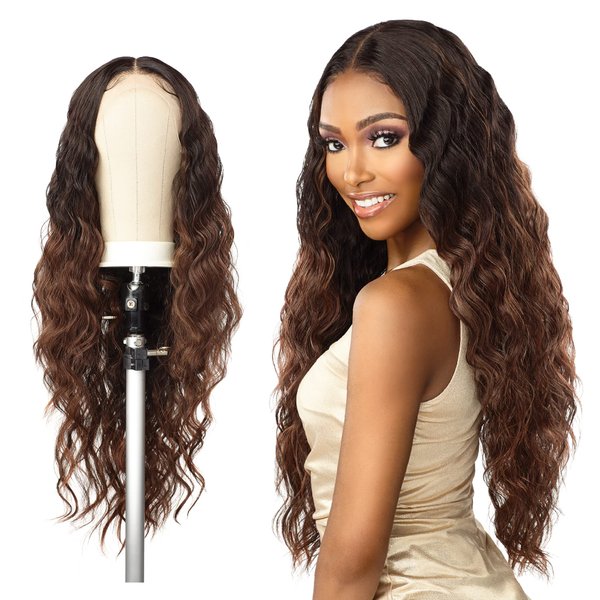 Sensationnel Butta Lace Front Wigs - Butta unit 26 extra wide 5 inch deep part synthetic wig preplucked hairline HD lace with Babyhair - Butta unit 26 (BALAYAGECARAMEL)