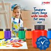 J MARK 38-Piece Toddler Paint Set, Includes Washable Tempera Paint, Art Smock, Painting Paper, Brushes, Tools