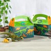 BLUE PANDA Dinosaur Treat Boxes with Handle and Stickers - Dinosaur Birthday Party Boxes for Kids' Birthday Supplies - 24 Pack of Dinosaur Birthday Boxes - 6.2 x 3.6 x 3.5 in Dino Treat Boxes