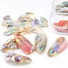 Abalone Seashell Slices, 3D Nail Art Glitter Sequins Irregular Thin Flakes Nail Design Shell Slices Decoration UV Gel Shiny Accessories Mermaid DIY Acrylic Nails Supplies for Women Girls(12 Grids)