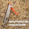 TiTo 6 Pack Titanium Tent Stakes 14X14X160mm V-Shaped Windproof Tent Nail Pegs with Carrying Pouch for Camping, Hiking, Gardening and Canopy (Silver,14X160mm)
