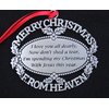 Merry Christmas From Heaven Pewter Finish Keepsake Memorial Ornament with Poem in Gift Box