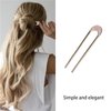 LELEVTXP 2 Pcs Metal U Shape Hair Pin Women Retro Hair Pin Metal French Style Hairpins Simple Hair Stick for Women Girls Hair Diy Accessory