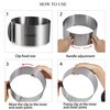 CALIFORNIA CADE ELECTRONIC Cake Mold-Cake Ring-Adjustable Round Stainless Steel 6 to 12 Inch Cake Mold - Cake Baking Supplies