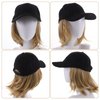 FRCOLOR Canvas Hat Wig Baseball Cap Ponytail Wig Baseball Cap with Hair Extensions Wig Headdress Blonde Wig Short One-piece Hat Wig Hair Cap High Temperature Wire European and American