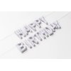 Happy Birthday Felt Fabric Banner | White Birthday Garland | Reusable Birthday Decoration | Elegant Festive Birthday Party Supply (White)