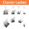 outopen 10 Pairs Cluster Lashes Natural Look Manga Lash Clusters C Curl Wispy Individual Eyelashes Cat Eye Lashes DIY Eyelash Extensions(A01-205)